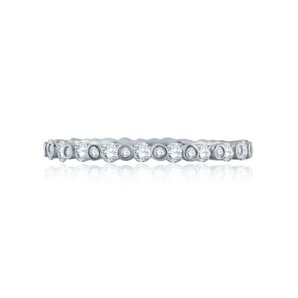 14K White Gold Eternity Band Image 2 Moore Jewelers Laredo, TX