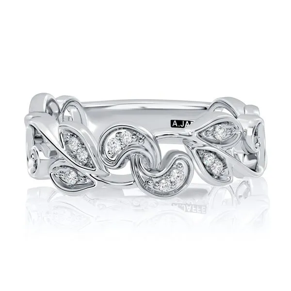 14K Rose Gold Wide Filigree Band With 0.09Tw Round Diamonds , Size 6 Image 2 Moore Jewelers Laredo, TX