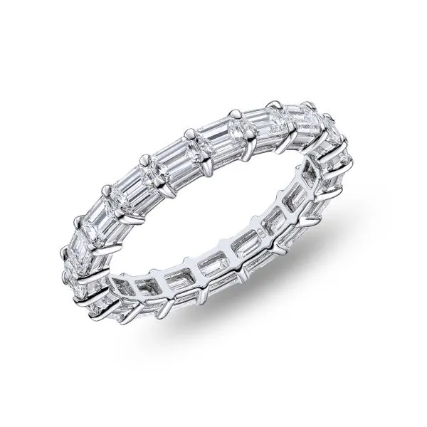 18K White Gold Diamond Eternity Band Moore Jewelers Laredo, TX