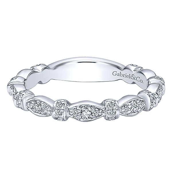 14K White Gold Stackable Diamond Fashion Ring Moore Jewelers Laredo, TX