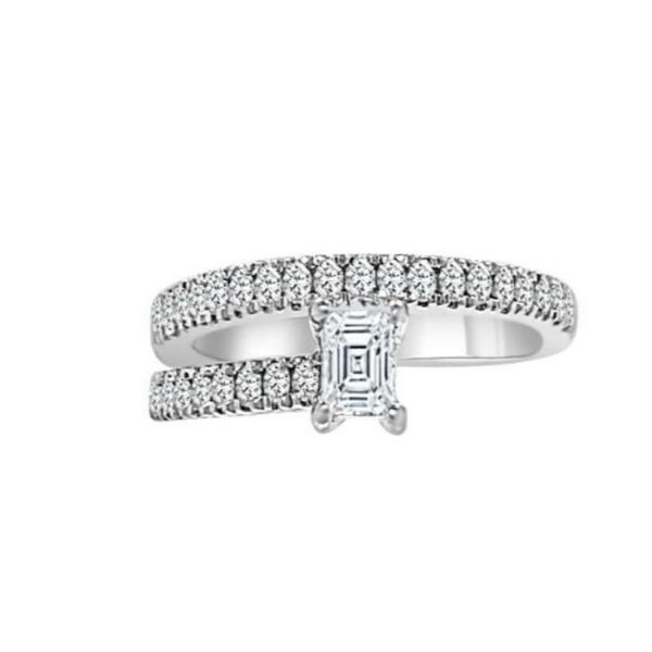 14K White Gold Bypass Diamond Fashion Ring Moore Jewelers Laredo, TX
