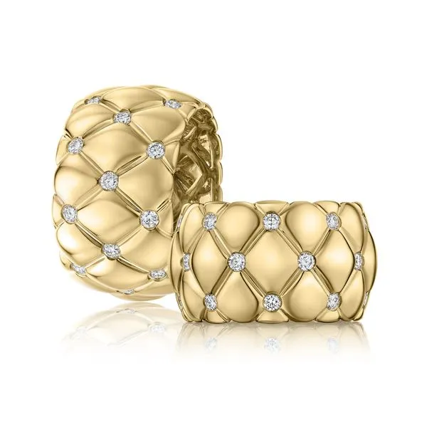 14K Yellow Gold Quilted Diamond Fashion Ring Moore Jewelers Laredo, TX