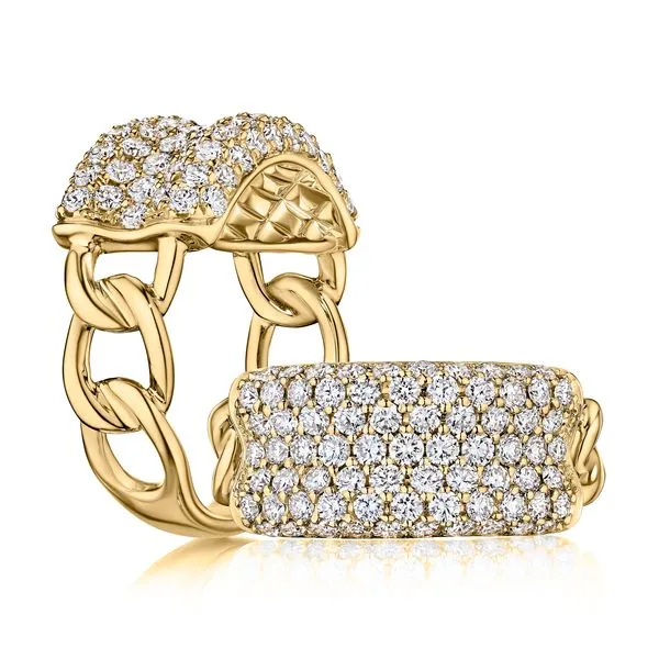 14K Yellow Gold Diamond Pave Fashion Ring Image 2 Moore Jewelers Laredo, TX