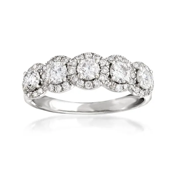 14K White Gold Halo Diamond Fashion Ring Moore Jewelers Laredo, TX
