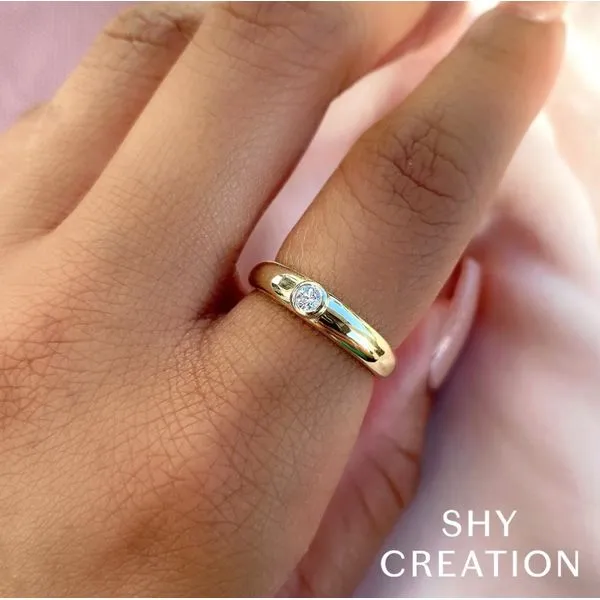 14K Yellow Gold Bezel Diamond Fashion Ring Image 2 Moore Jewelers Laredo, TX