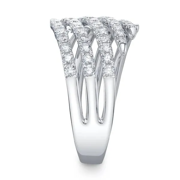14K White Gold Multi-Row Bypass Diamond Fashion Ring Image 3 Moore Jewelers Laredo, TX