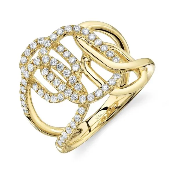 14K Yellow Gold Geometric Diamond Fashion Ring Moore Jewelers Laredo, TX