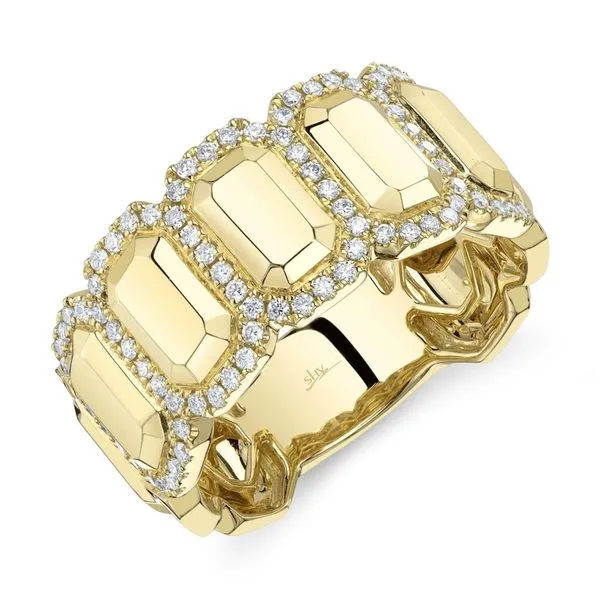 14K Yellow Gold Diamond Geo Cut Fashion Ring Moore Jewelers Laredo, TX