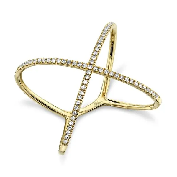 14K Yellow Gold X Diamond Fashion Ring Moore Jewelers Laredo, TX