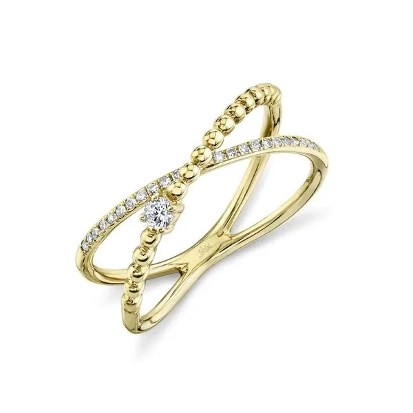 14K Yellow Gold Bridge Diamond Fashion Ring Moore Jewelers Laredo, TX