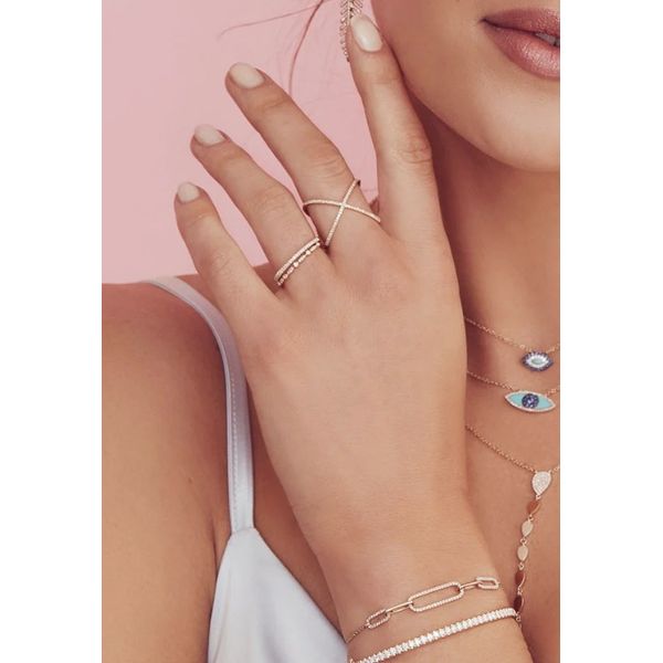 14K Yellow Gold X Diamond Fashion Ring Image 2 Moore Jewelers Laredo, TX