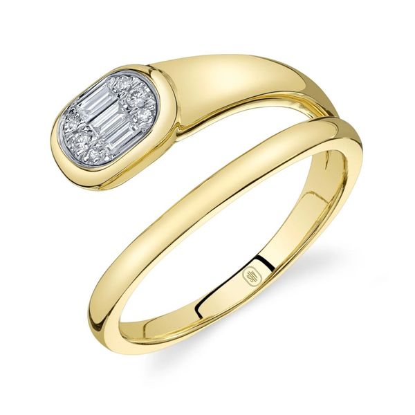 14K Gold Bypass Diamond Baguette Ring Moore Jewelers Laredo, TX