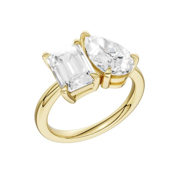 14K Yellow Gold Two Stone Lab Grown Diamond Fashion Ring Image 2 Moore Jewelers Laredo, TX