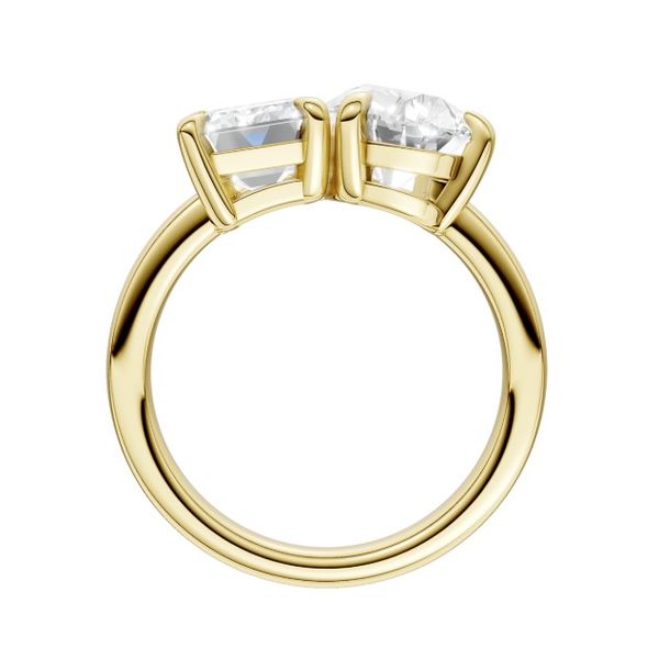 14K Yellow Gold Two Stone Lab Grown Diamond Fashion Ring Image 3 Moore Jewelers Laredo, TX