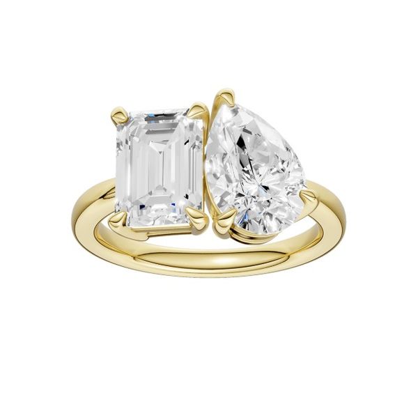 14K Yellow Gold Two Stone Lab Grown Diamond Fashion Ring Moore Jewelers Laredo, TX