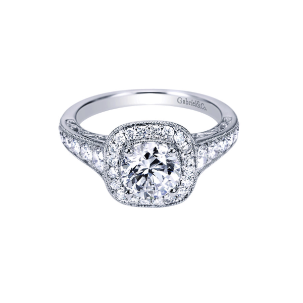 14 Karat Semi-Mount Ring With 0.60Tw Round Diamonds Moore Jewelers Laredo, TX