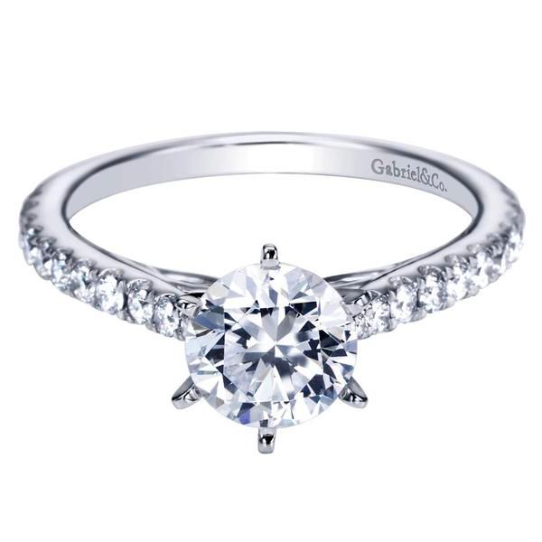 14 Karat Semi-Mounted Ring With 0.37Tw Round Diamonds Moore Jewelers Laredo, TX