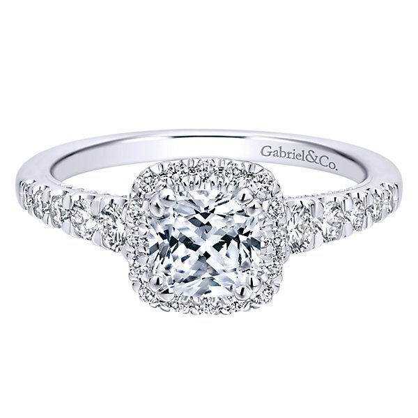 14 Karat Halo Ring With 0.65Tw Round Diamonds Moore Jewelers Laredo, TX