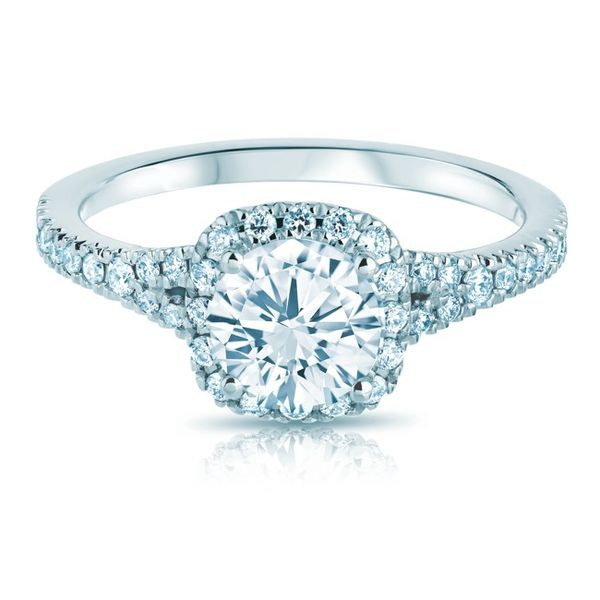 14 Karat Diamond Halo Semi-Mount Ring Moore Jewelers Laredo, TX
