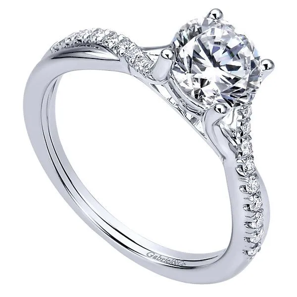 14K White Gold Diamond Semi-Mount Ring Moore Jewelers Laredo, TX