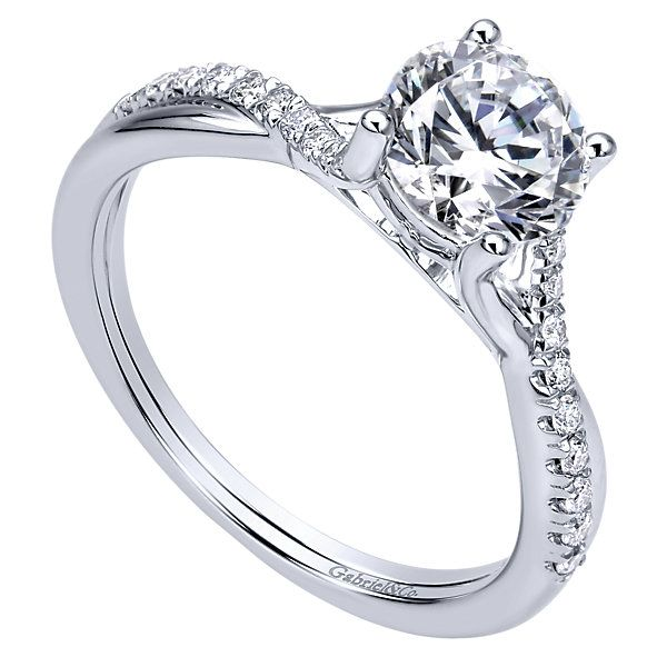 14K White Gold Diamond Semi-Mount Ring Moore Jewelers Laredo, TX