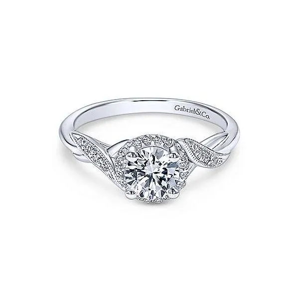 14K White Gold Diamond Semi-Mount Ring Moore Jewelers Laredo, TX