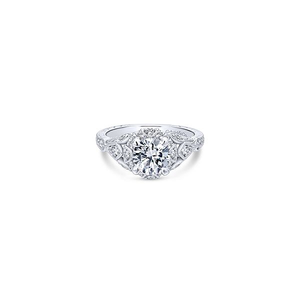 14K White Gold Diamond Semi-Mount Ring Moore Jewelers Laredo, TX