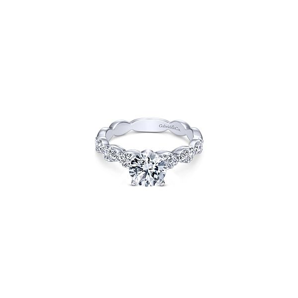 White 14 Karat Traditional Round Diamond Ring Size 6.5 Moore Jewelers Laredo, TX