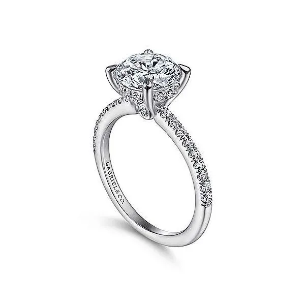 14K Semi-Mount Ring With 0.31Tw Round Diamonds Image 3 Moore Jewelers Laredo, TX