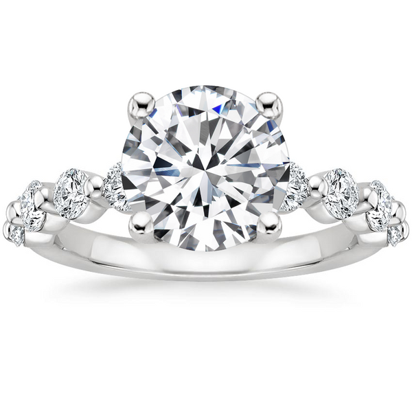 18K White Gold Diamond Semi-Mount Ring Moore Jewelers Laredo, TX