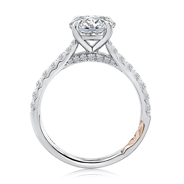 18K White Gold Traditional Diamond Semi-Mount Ring Image 2 Moore Jewelers Laredo, TX