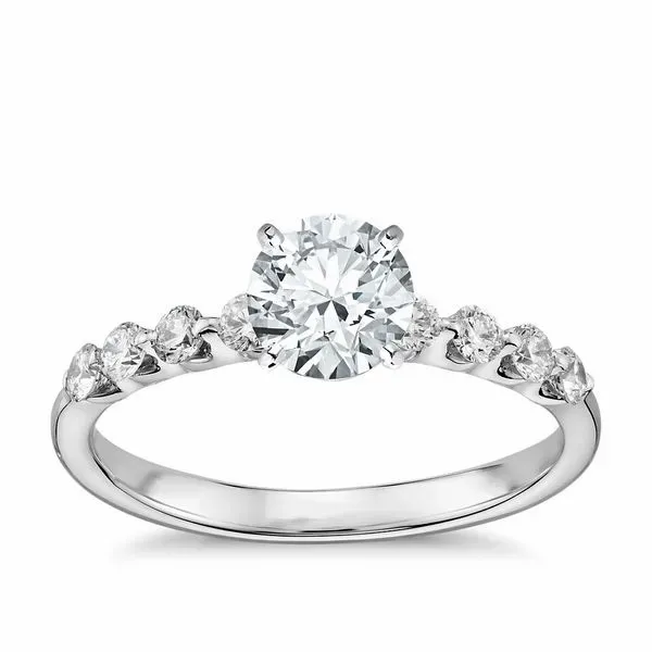 14K White Gold Diamond Semi-Mount Ring Moore Jewelers Laredo, TX