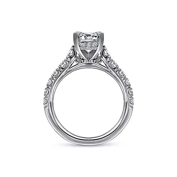 14K White Gold Traditional Diamond Semi-Mount Ring Image 2 Moore Jewelers Laredo, TX