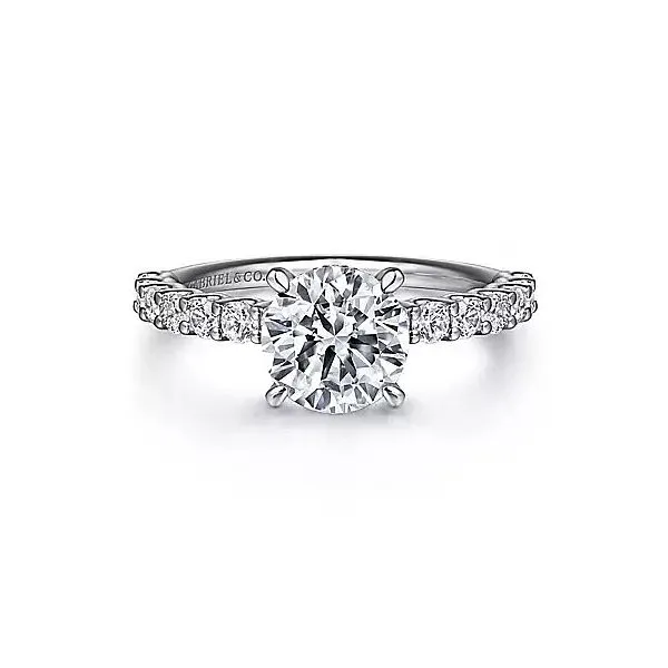 14K White Gold Hidden Halo Semi-Mount Ring Moore Jewelers Laredo, TX