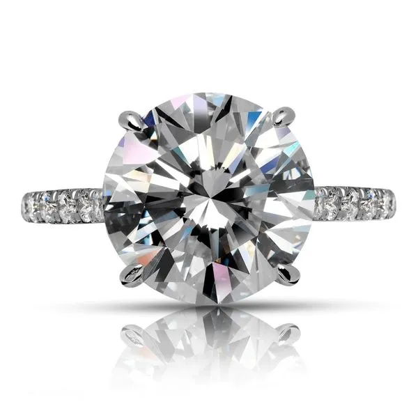 14K White Gold Traditional Semi-Mount Ring Moore Jewelers Laredo, TX