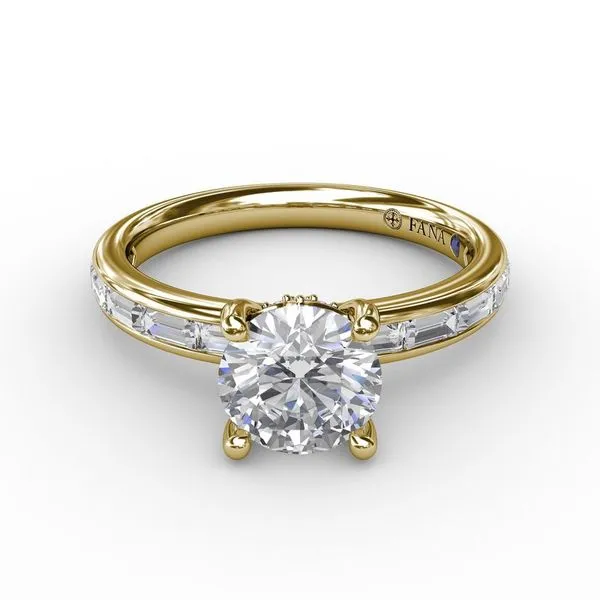 14K Yellow Gold Channel Set Semi-Mount Ring Moore Jewelers Laredo, TX