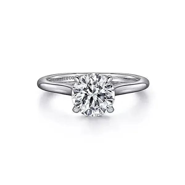 14K White Gold Hidden Halo Semi-Mount Ring Moore Jewelers Laredo, TX