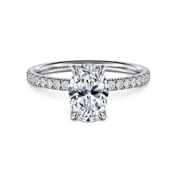 14K White Gold Traditional Diamond Semi-Mount Ring Moore Jewelers Laredo, TX