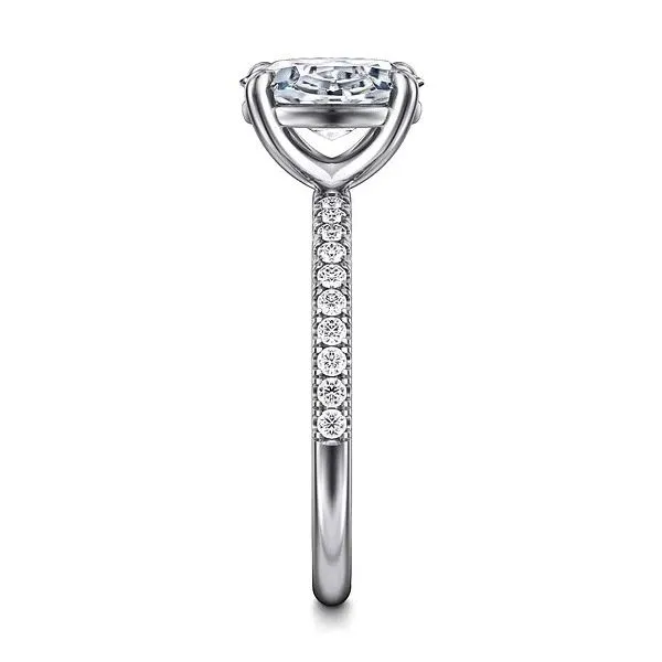 14K White Gold Traditional Diamond Semi-Mount Ring Image 3 Moore Jewelers Laredo, TX