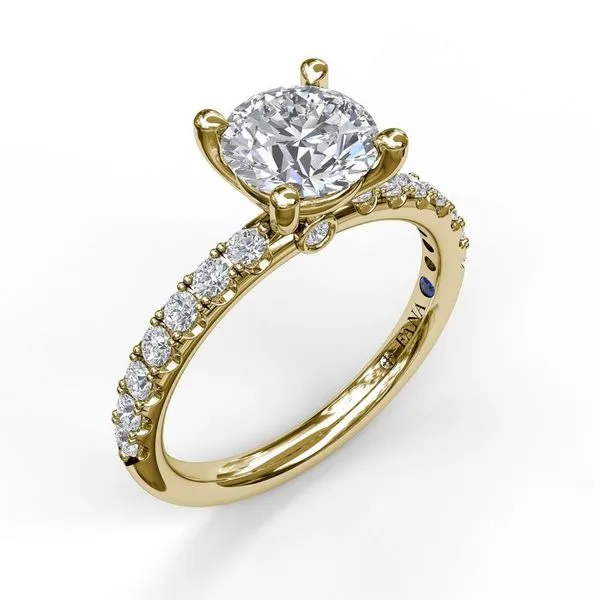 14K Yellow Gold Traditional Semi-Mount Ring Image 2 Moore Jewelers Laredo, TX