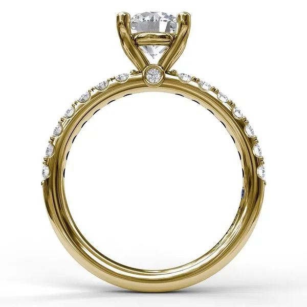 14K Yellow Gold Traditional Semi-Mount Ring Image 3 Moore Jewelers Laredo, TX