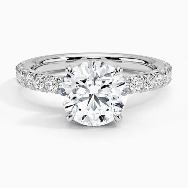 14K White Gold Diamond Semi-Mount Moore Jewelers Laredo, TX