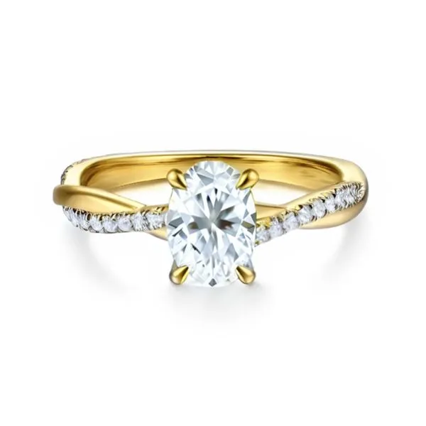 14K Yellow Cross Over Semi-Mount Ring Moore Jewelers Laredo, TX