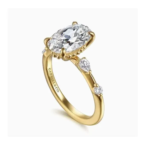14K Yellow Gold Demi Semi-Mount Ring Image 2 Moore Jewelers Laredo, TX