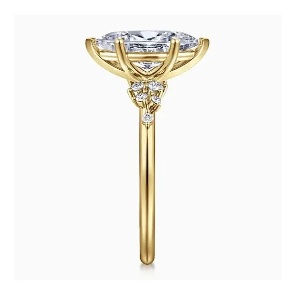 14K Yellow Gold Marquise Diamond Semi-Mount Ring Image 3 Moore Jewelers Laredo, TX