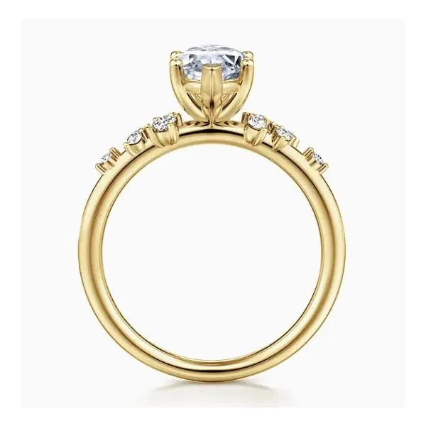 14K Yellow Gold Marquise Diamond Semi-Mount Ring Image 4 Moore Jewelers Laredo, TX