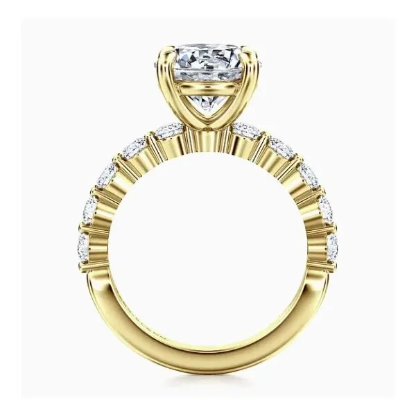 14K Yellow Gold Shared- Prong Diamond Semi-Mount Ring Image 3 Moore Jewelers Laredo, TX