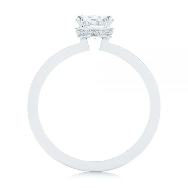 14K White Gold Mounted Solitaire Diamond Ring Image 2 Moore Jewelers Laredo, TX