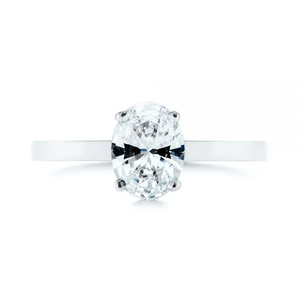14K White Gold Mounted Solitaire Diamond Ring Moore Jewelers Laredo, TX