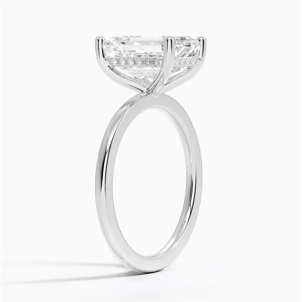 14K White Gold Hidden Halo Diamond Solitaire Ring Image 2 Moore Jewelers Laredo, TX